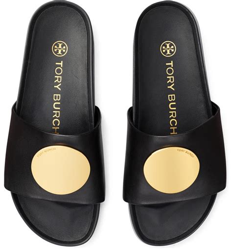 tory burch black slides|tory burch black platform sandals.